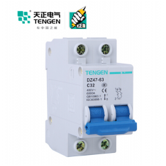 天正電氣 空氣開關(guān) DZ47-63 2P C 32A 4.5KA 01060020262 微型斷路器